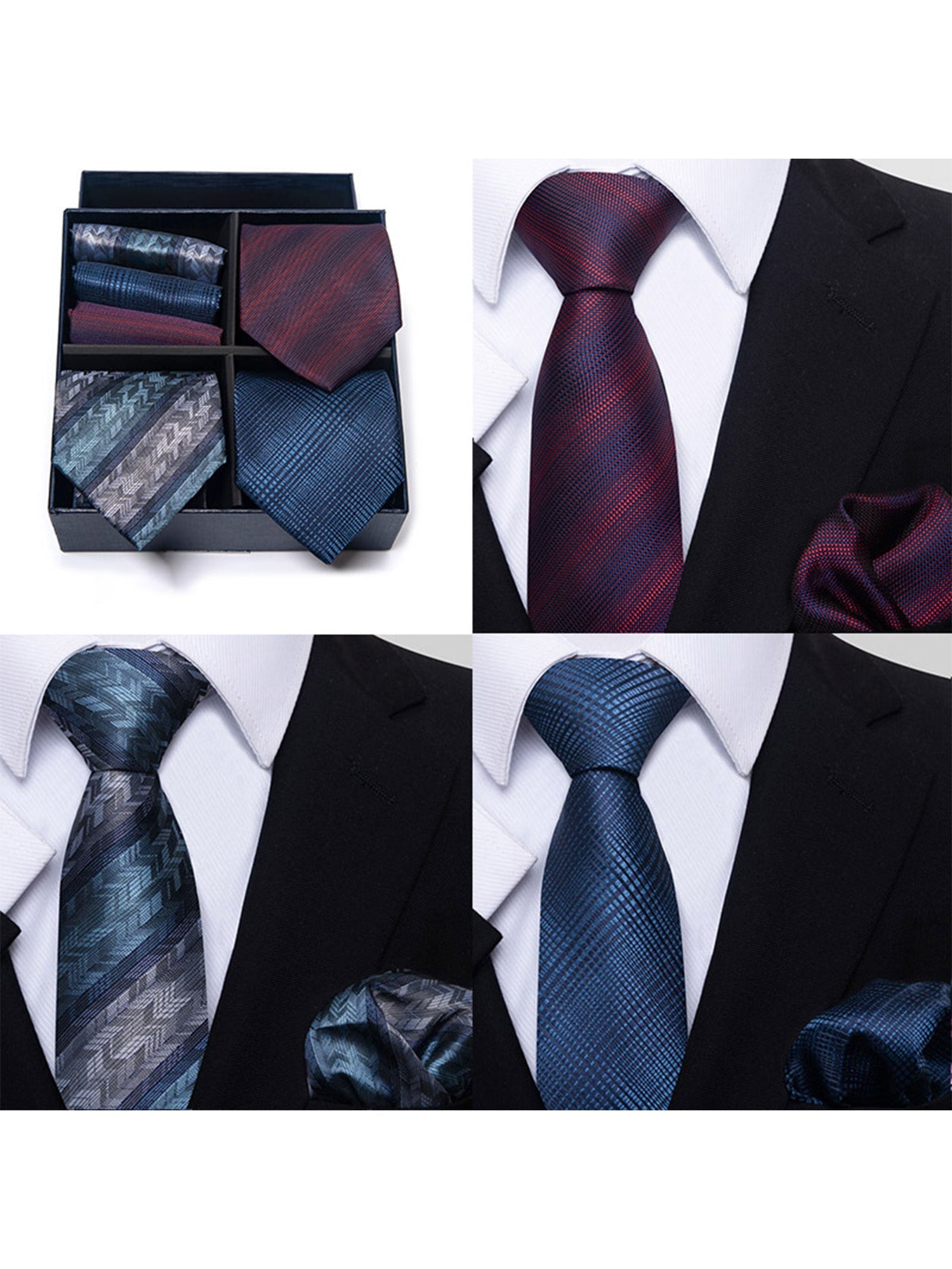 6 Piece Tie Pocket Square Set Series 2
